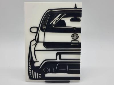 2D Wall Art Opel Corsa C GSi Widebody