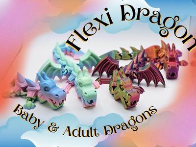 Flexi Cartoon Dragon - Winged, Baby, Serpent