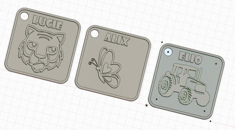 keyrings with names and picture