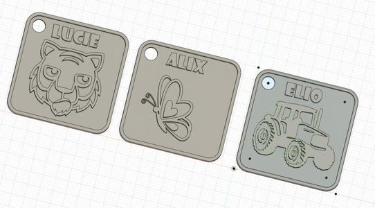 keyrings with names and picture
