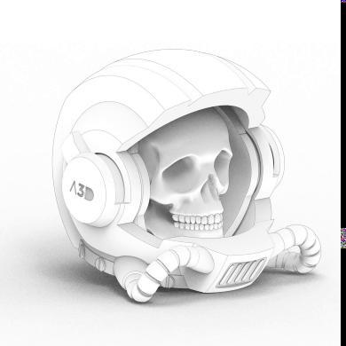 Astronaut Skull 005 - Art - Print in place - STL