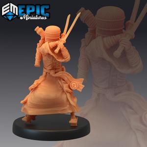 Basket Monk Defending / Katana Sword Master / Male Fighter / Japanese Dynasty