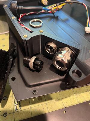 gx-16 cable boot to replace metal housing - footpad connector