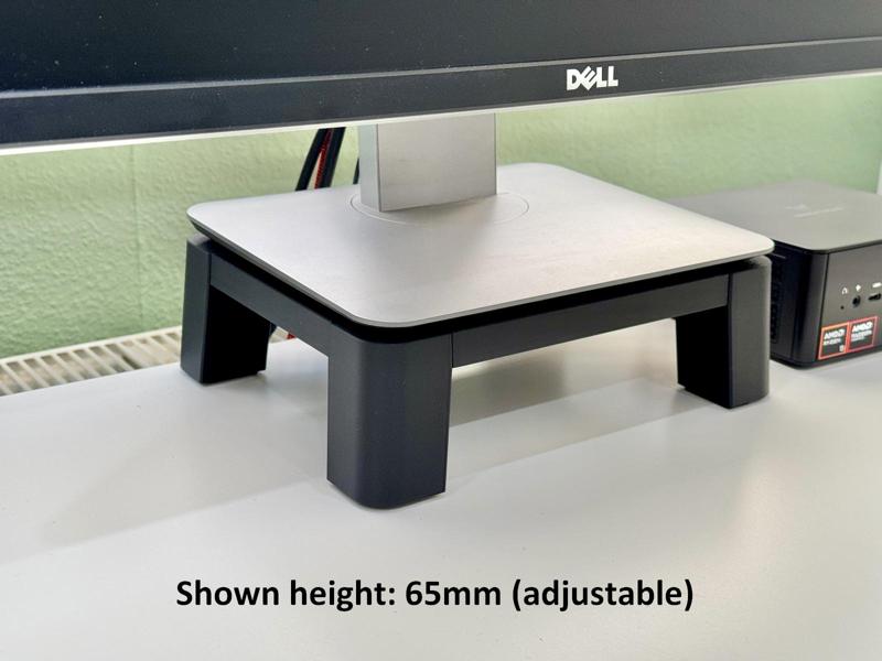 Monitor riser - adaptable to your monitor stand  