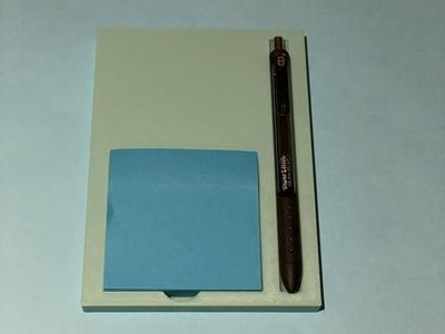 Blank Sticky Note + Pen Holder