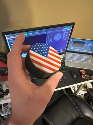 American Flag Knurled Container *Dip Can*