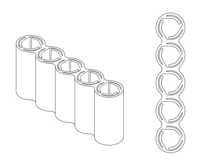 5 cell holder array