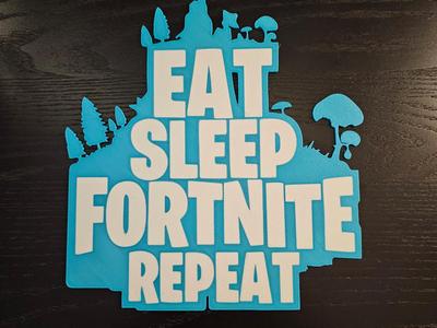 Eat Sleep Fortnite Repeat Wall Art