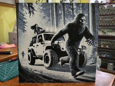 Bigfoot Jeep Hueforge V2