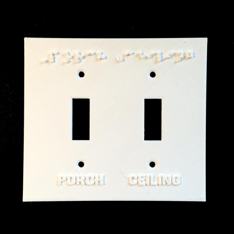 Swith Plate Embossed (Double)