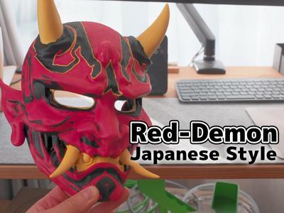 "Aka-Oni"mask Japanese Style Red-Demon