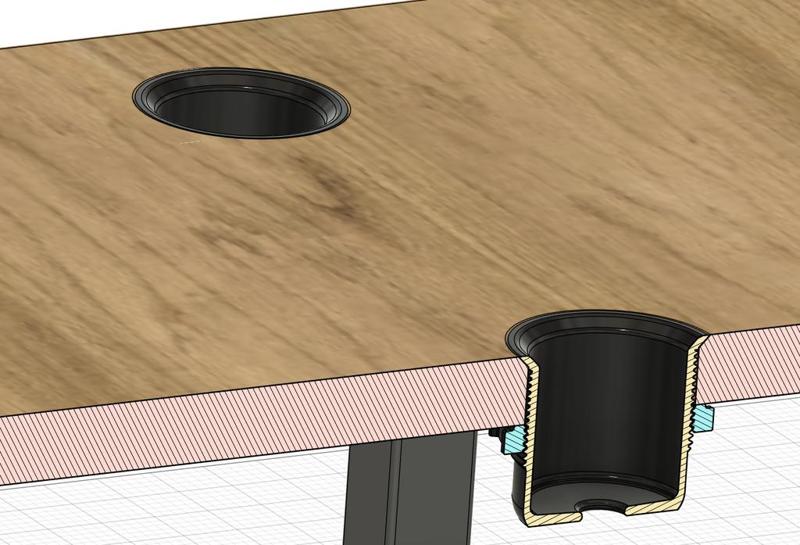 Flush Mount Cup-Holder