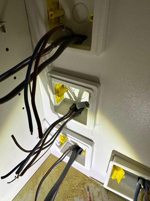 UK 1/2 Gang Socket Dry Line Knockout Spacer Kitchen Cabinets