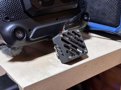 Vented Holder with Minimalist Mounting for VR Mouth Tracking Camera