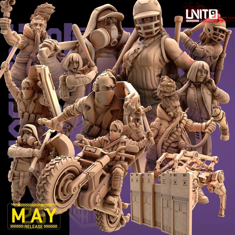 Cyberpunk models BUNDLE - Hashtag Rioters - (May25 release)
