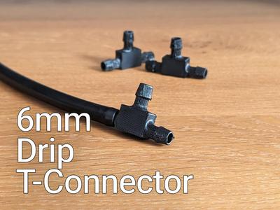 6mm Drip Irrigation T-Connector (Printable)