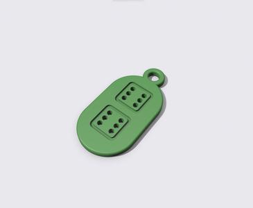 Key Fob - Double Six