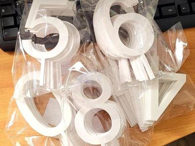 Number series for cake from 0 to 9
