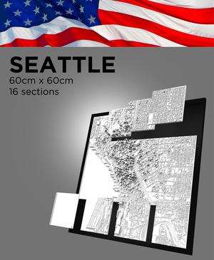 SEATTLE, Skyline 3d map