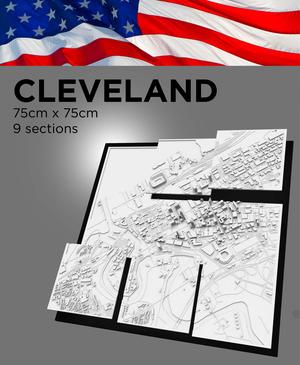 CLEVELAND, Skyline, 3D map
