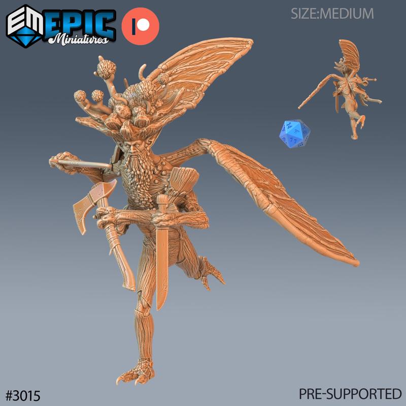 Ancient Spore Druid Attack / Humanoid Warrior / Male Nature Leader / Forest Guardian / Woodland Encounter