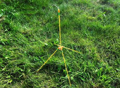 Collapsing Jungle Antenna HAM radio SDR Tactical 6mm 8mm fiberglass rod Baofeng HT POTA SOTA vertical GP