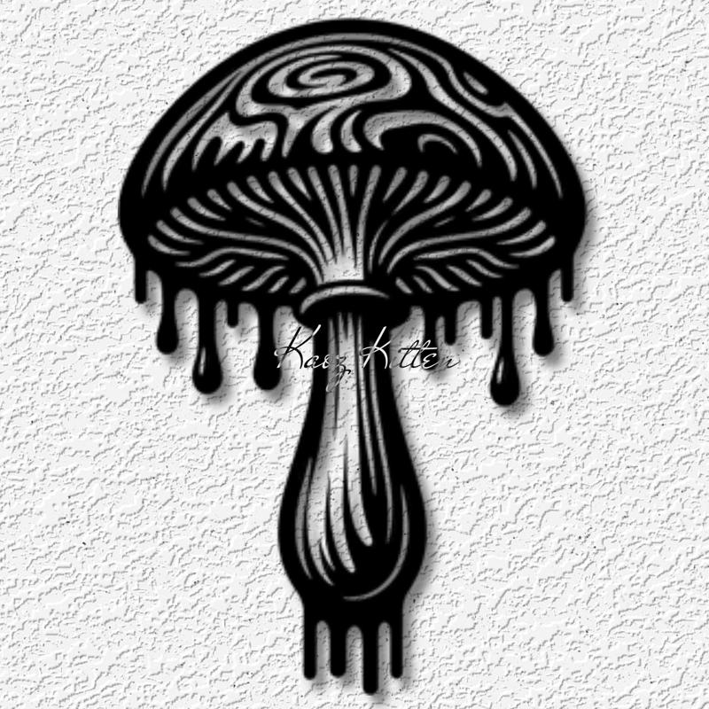 Trippy Dripping Mushroom wall art Garden home decor