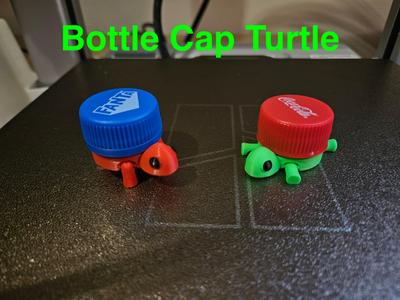 Articulated Bottle Cap Turtle 