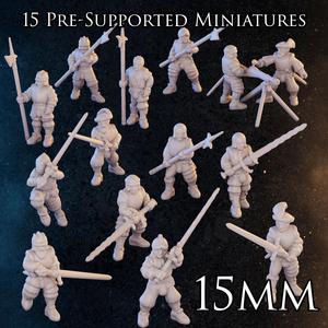 15mm - Landsknecht Men at Arms - Pike & Shot