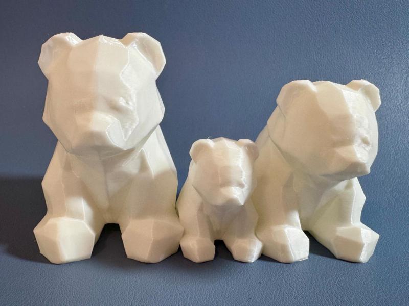 Low Poly Cute Bear Custom Family - Mum Dad Child