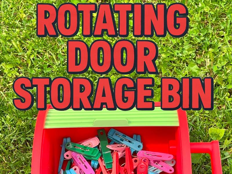 Portable Rotating Door Storage Bin