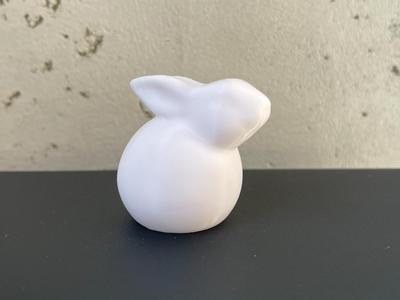 cute Easter bunny in the shape of an egg