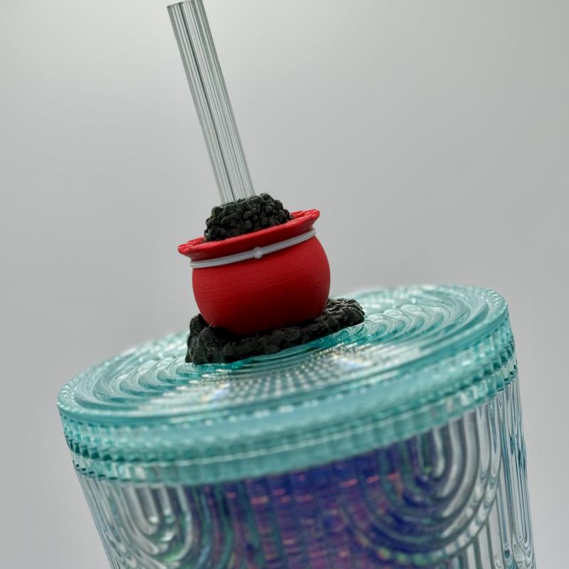 Naughty Santa Bag Straw Topper