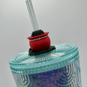 Naughty Santa Bag Straw Topper