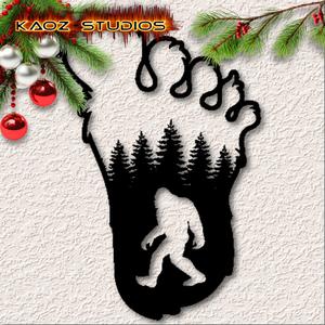 big foot wall art bigfoot wall decor 2d art