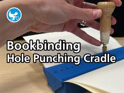 Bookbinding Hole Punching Cradle