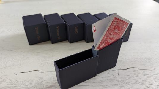 Customizable card box flip