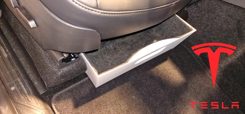 Storage box for Tesla Model Y front seats