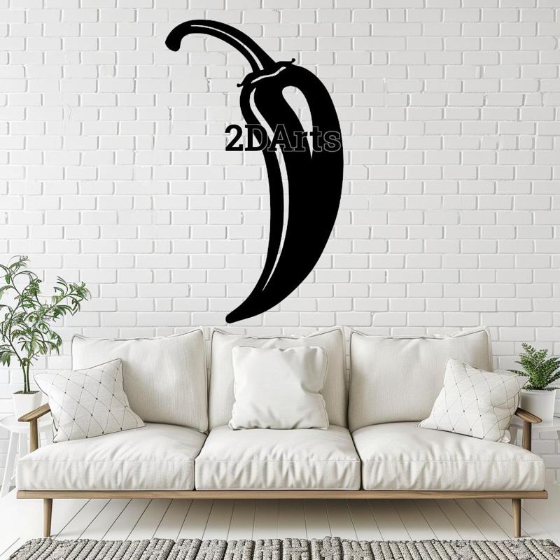 Chilli 2D Wall Art/Window Art - Digital STL & SVG File
