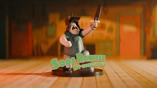Gravity Falls Soos Ramirez Action Figure