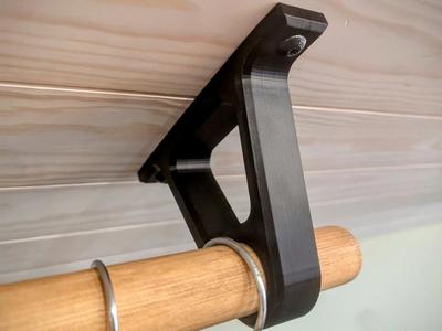 Clothes rod holder 33mm round rod 100Kg load