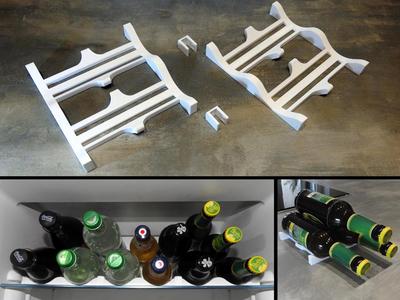 Bottle holder for the fridge