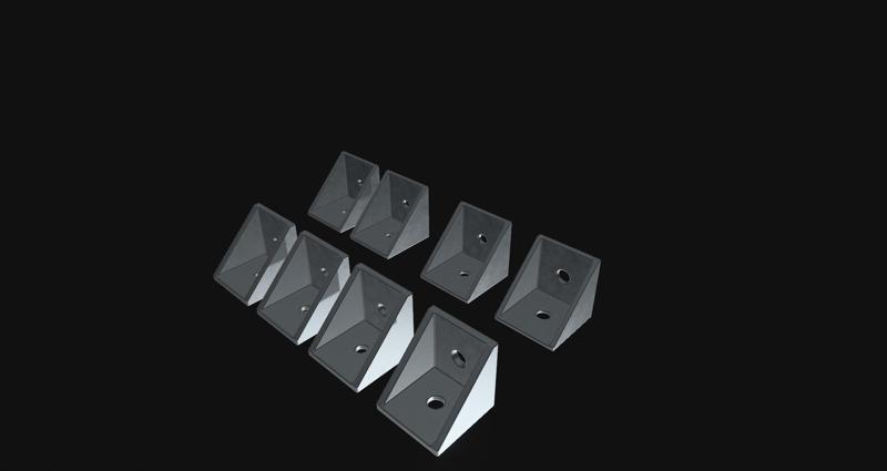 4040 Eckverbinder Corner Bracket M8 M6 M5 M4 in 3mm and 4mm