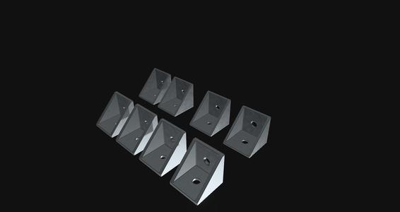 4040 Eckverbinder Corner Bracket M8 M6 M5 M4 in 3mm and 4mm