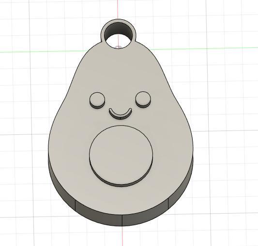 Avocado Keychain For Two Colors