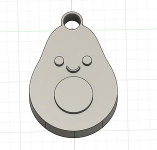 Avocado Keychain For Two Colors