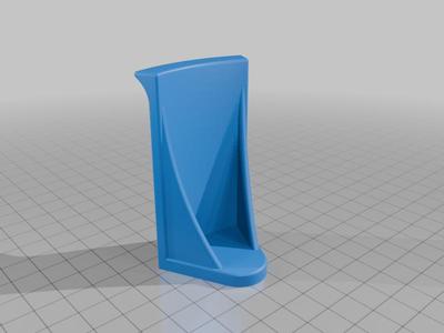 Wall Headphone Holder (Solid back for Command Strips)