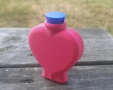 Fillable heart potion bottle necklace magic charm pendant jewelry