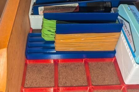 Rubber Band Gridfinity Organizer