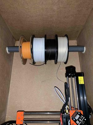 PVC pipe spoolholder support